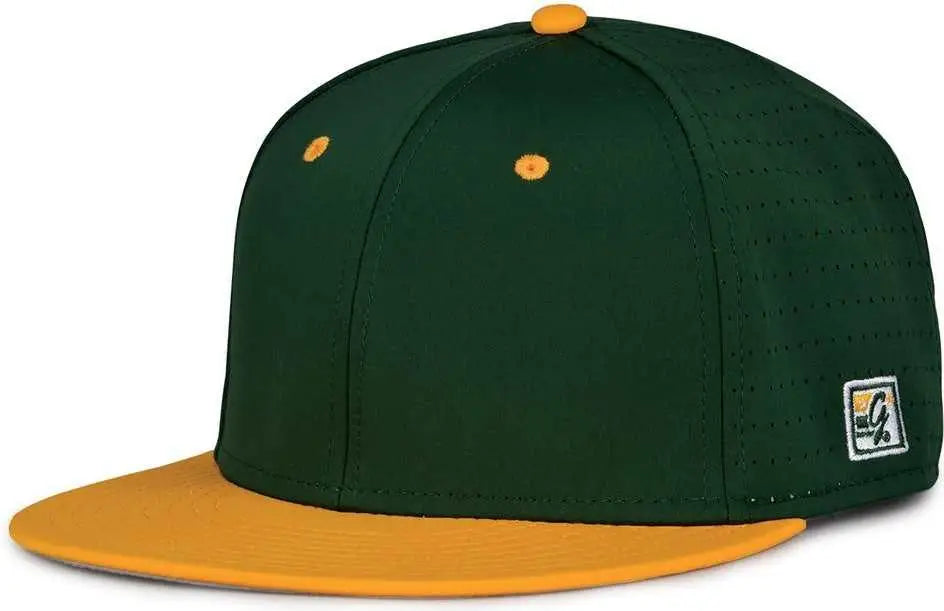 The Game GB998 Perforated GameChanger Cap - Dark Green Athletic Gold