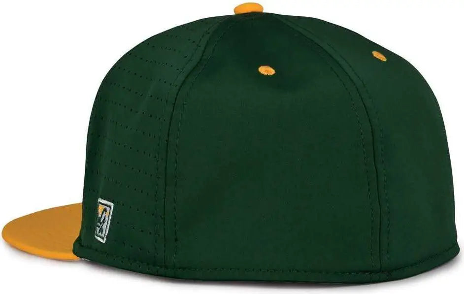 The Game GB998 Perforated GameChanger Cap - Dark Green Athletic Gold