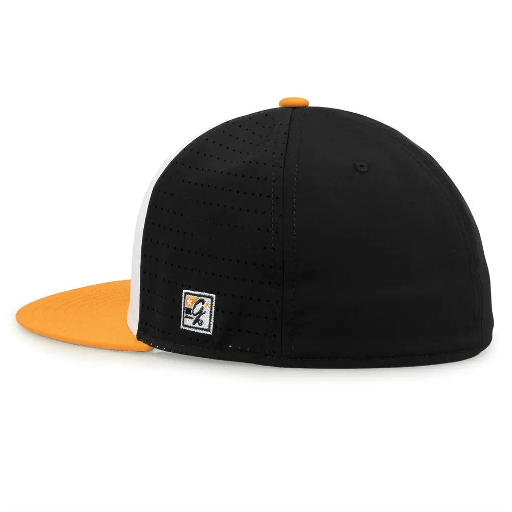 The Game GB998 Perforated GameChanger Cap - White Black Athletic Gold