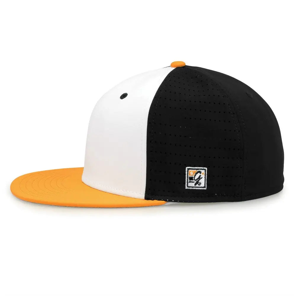 The Game GB998 Perforated GameChanger Cap - White Black Athletic Gold