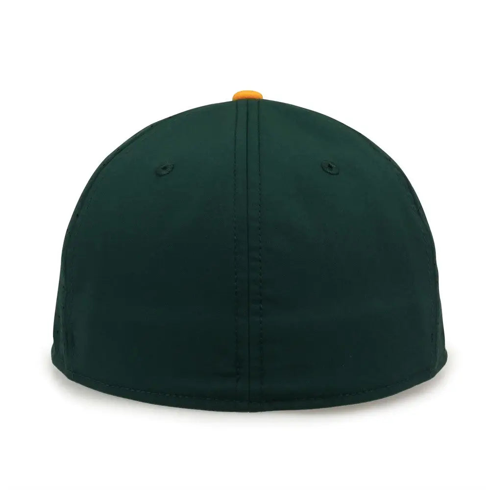 The Game GB998 Perforated GameChanger Cap - White Dark Green Athletic Gold