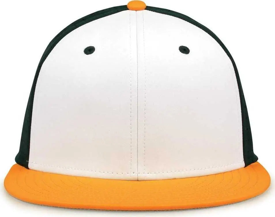 The Game GB998 Perforated GameChanger Cap - White Dark Green Athletic Gold
