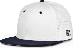 The Game GB998 Perforated GameChanger Cap White Navy White Navy / 6 1/2’’ 6 3/4’’
