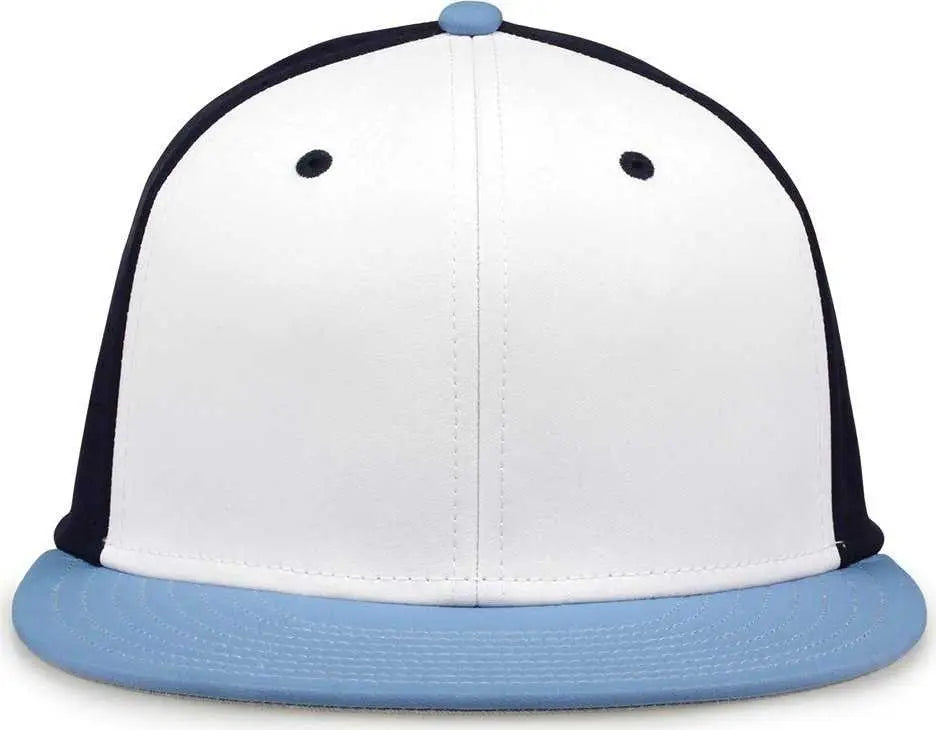 The Game GB998 Perforated GameChanger Cap - White Navy Columbia Blue