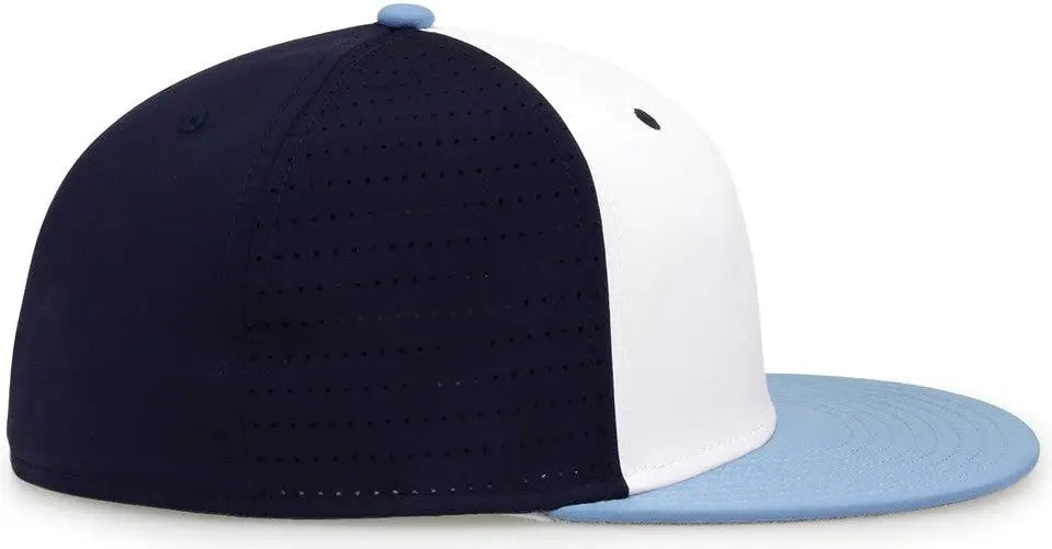 The Game GB998 Perforated GameChanger Cap - White Navy Columbia Blue