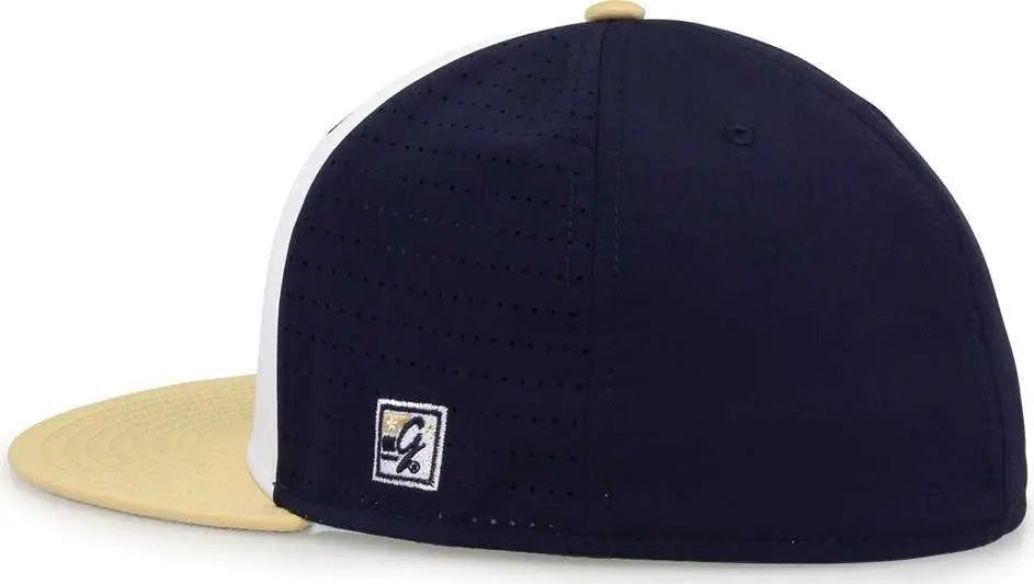The Game GB998 Perforated GameChanger Cap - White Navy Vegas Gold