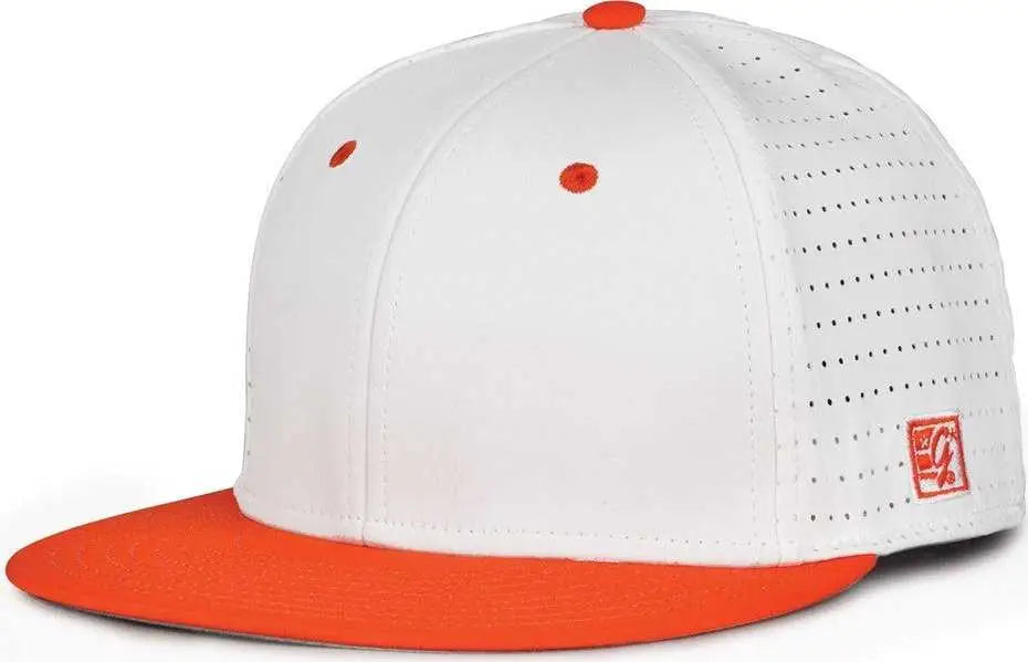 The Game GB998 Perforated GameChanger Cap White Orange White Orange / 6 1/2’’ 6 3/4’’