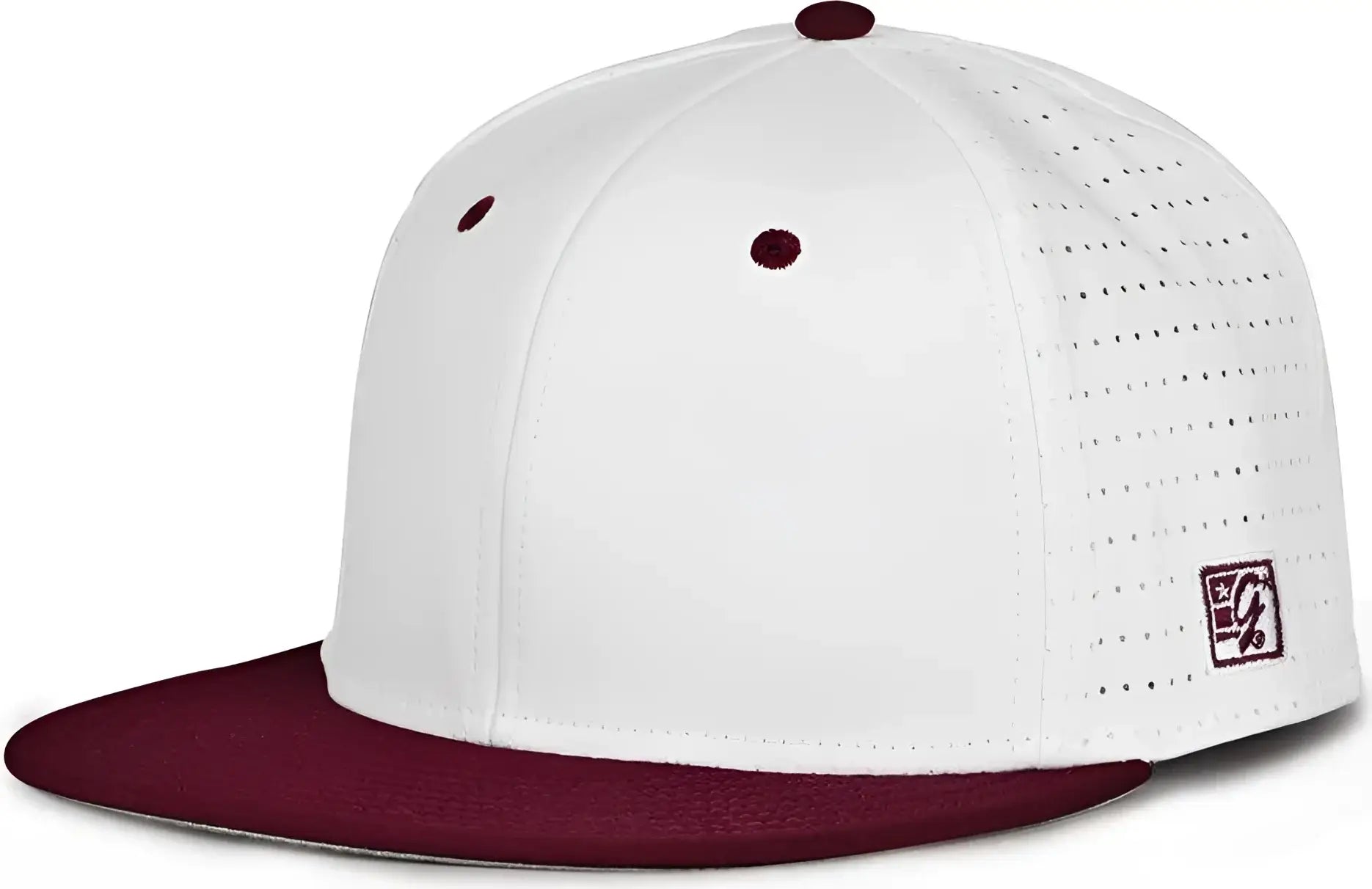 The Game GB999 Low Pro Perforated GameChanger Cap - White Dark Maroon