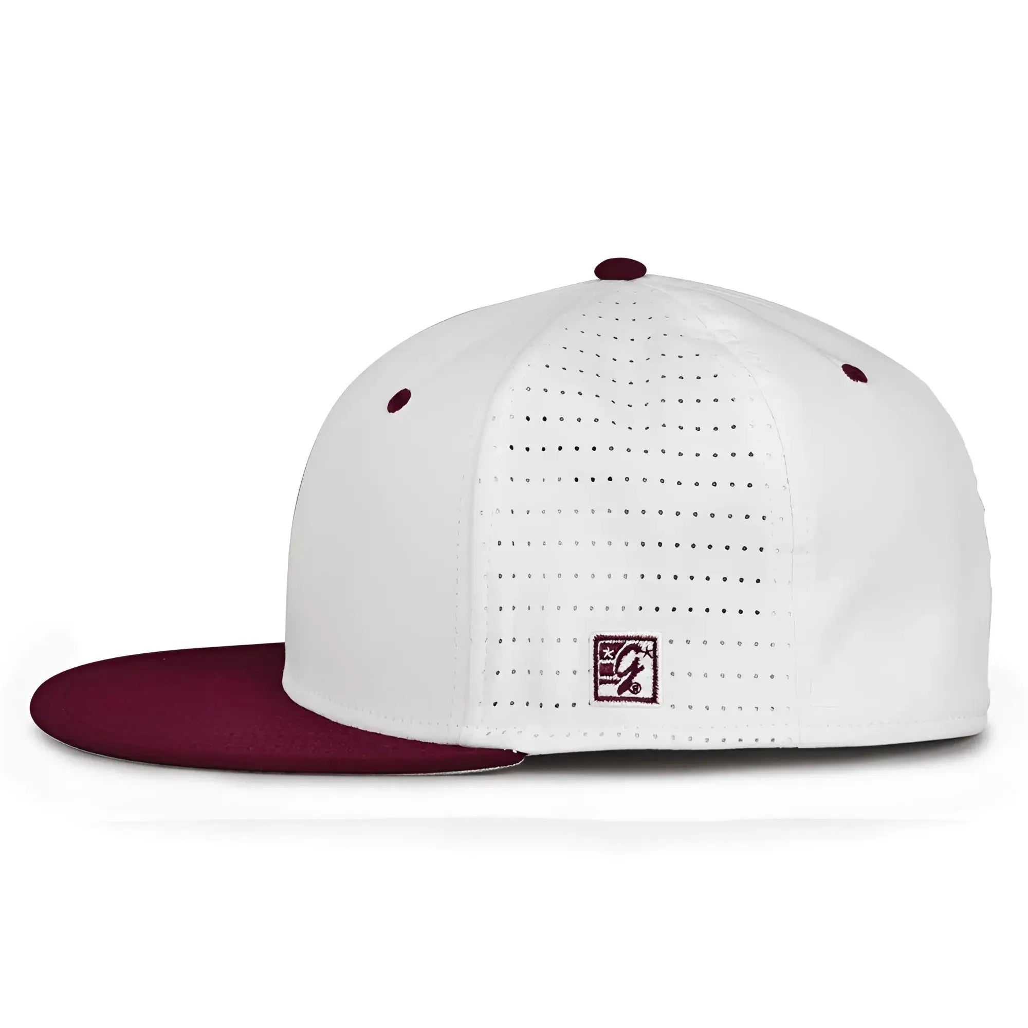 The Game GB999 Low Pro Perforated GameChanger Cap - White Dark Maroon