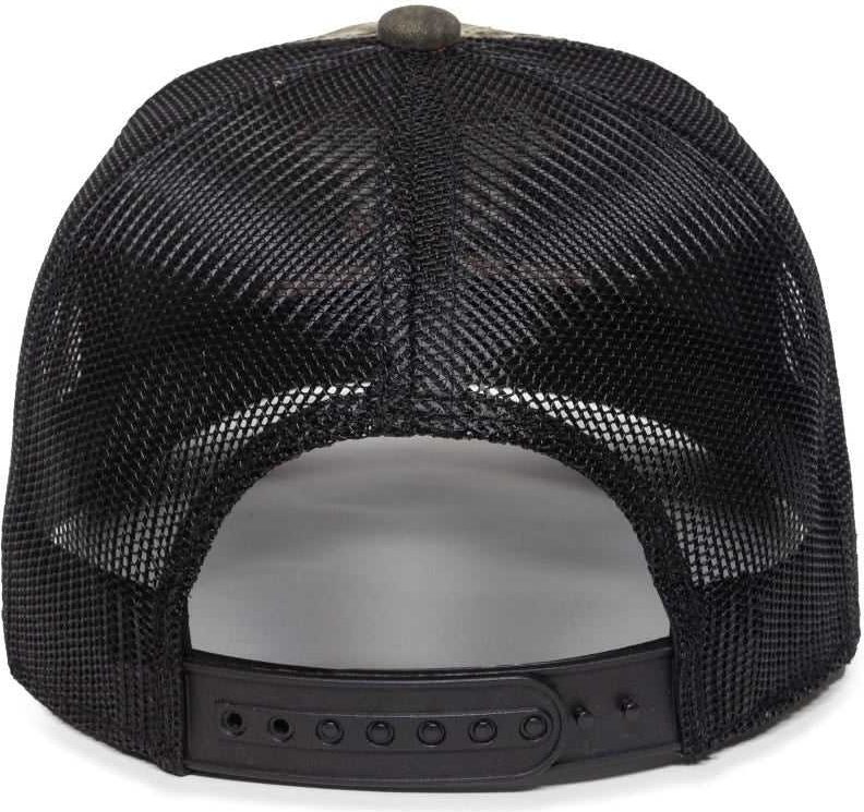 OC Sports TRU04A Canvas Camo Mesh Back Cap - TrueTimber Kanati Black | HIT a Double