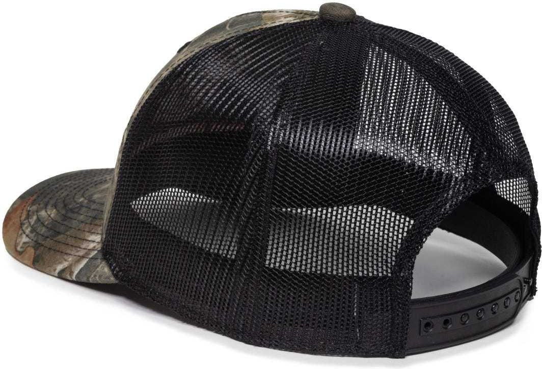 OC Sports TRU04A Canvas Camo Mesh Back Cap - TrueTimber Kanati Black | HIT a Double