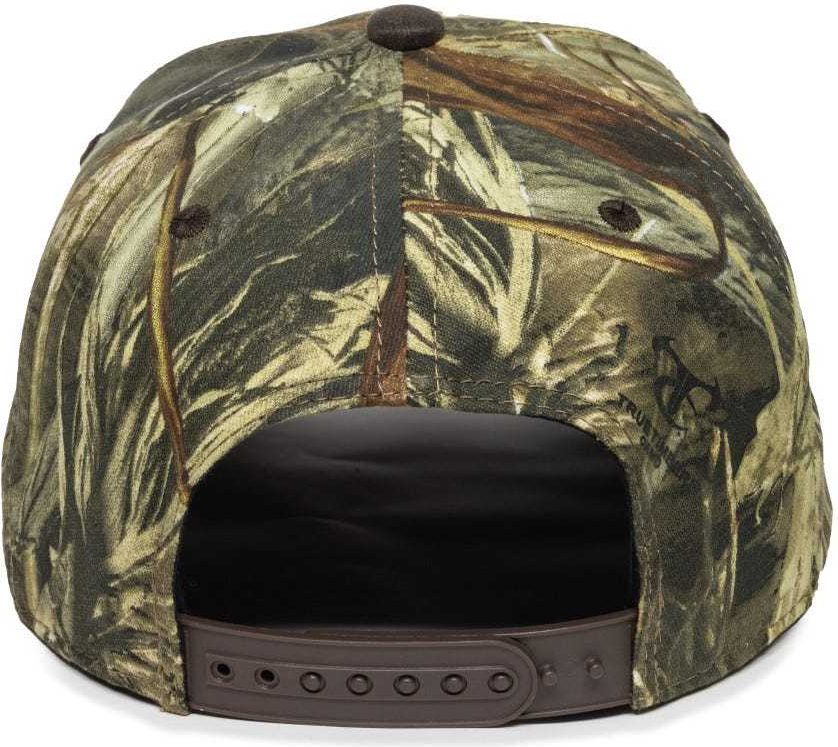 OC Sports TRU05A Canvas Camo Solid Back Cap - TrueTimber DRT Dark Brown | HIT a Double
