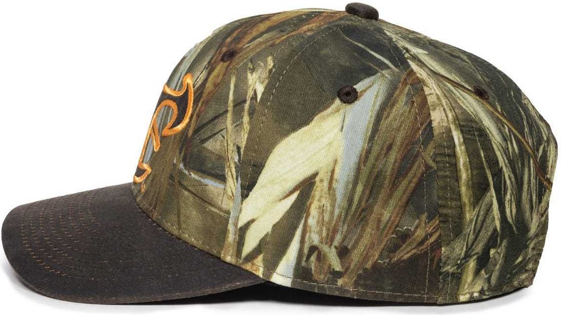 OC Sports TRU05A Canvas Camo Solid Back Cap - TrueTimber DRT Dark Brown | HIT a Double
