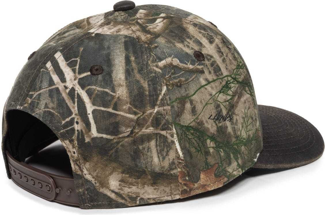 OC Sports TRU05A Canvas Camo Solid Back Cap - TrueTimber Kanati Dark Brown - HIT a Double - 7