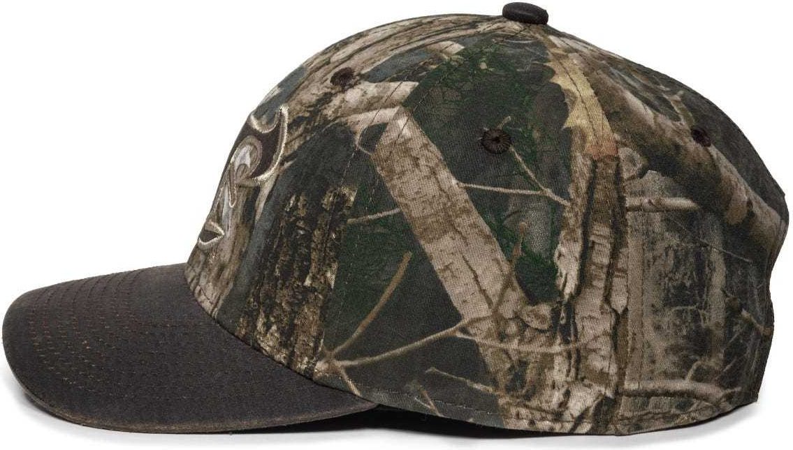 OC Sports TRU05A Canvas Camo Solid Back Cap - TrueTimber Kanati Dark Brown | HIT a Double