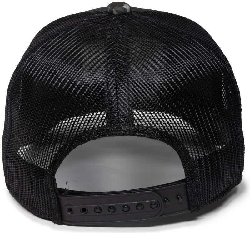 OC Sports USA-170 Polyester Camo Mesh Back Cap - Veil Tac-Black Black | HIT a Double