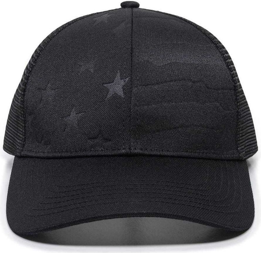OC Sports USA-750M Adjustable Mesh Back Cap - Black | HIT a Double