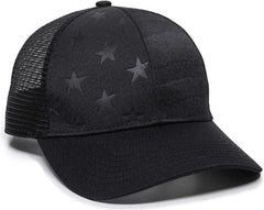 OC Sports USA-750M Adjustable Mesh Back Cap - Black | HIT a Double
