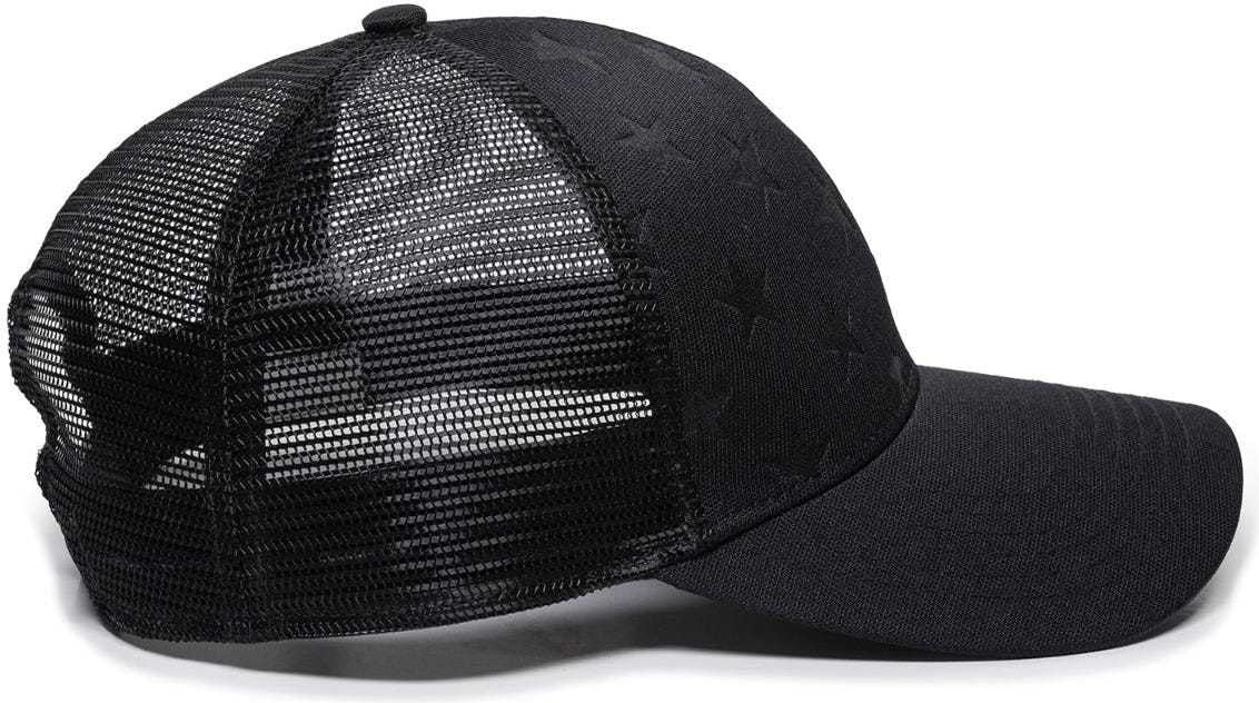 OC Sports USA-750M Adjustable Mesh Back Cap - Black | HIT a Double