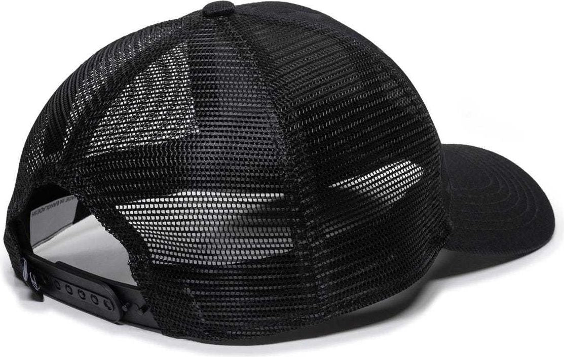 OC Sports USA-750M Adjustable Mesh Back Cap - Black | HIT a Double