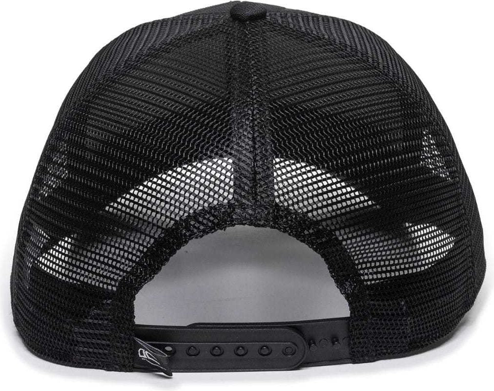 OC Sports USA-750M Adjustable Mesh Back Cap - Black | HIT a Double