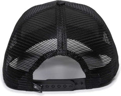 OC Sports USA-750M Adjustable Mesh Back Cap - Black | HIT a Double
