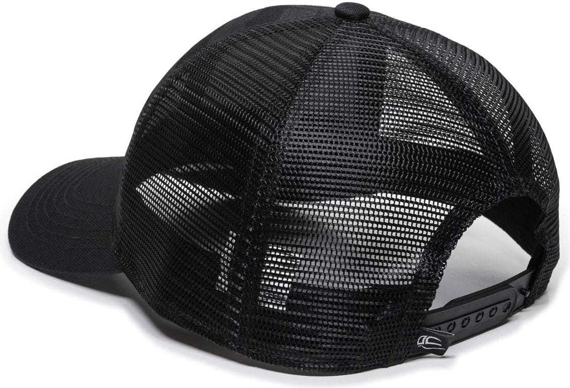 OC Sports USA-750M Adjustable Mesh Back Cap - Black | HIT a Double