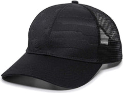 OC Sports USA-750M Adjustable Mesh Back Cap - Black | HIT a Double