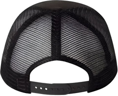 Valucap 8804H Five Panel Mesh Back Trucker Cap Black Black / 6 5/8’’ 7 3/8’’