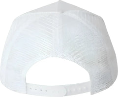 Valucap 8804H Five Panel Mesh Back Trucker Cap White White / 6 5/8’’ 7 3/8’’