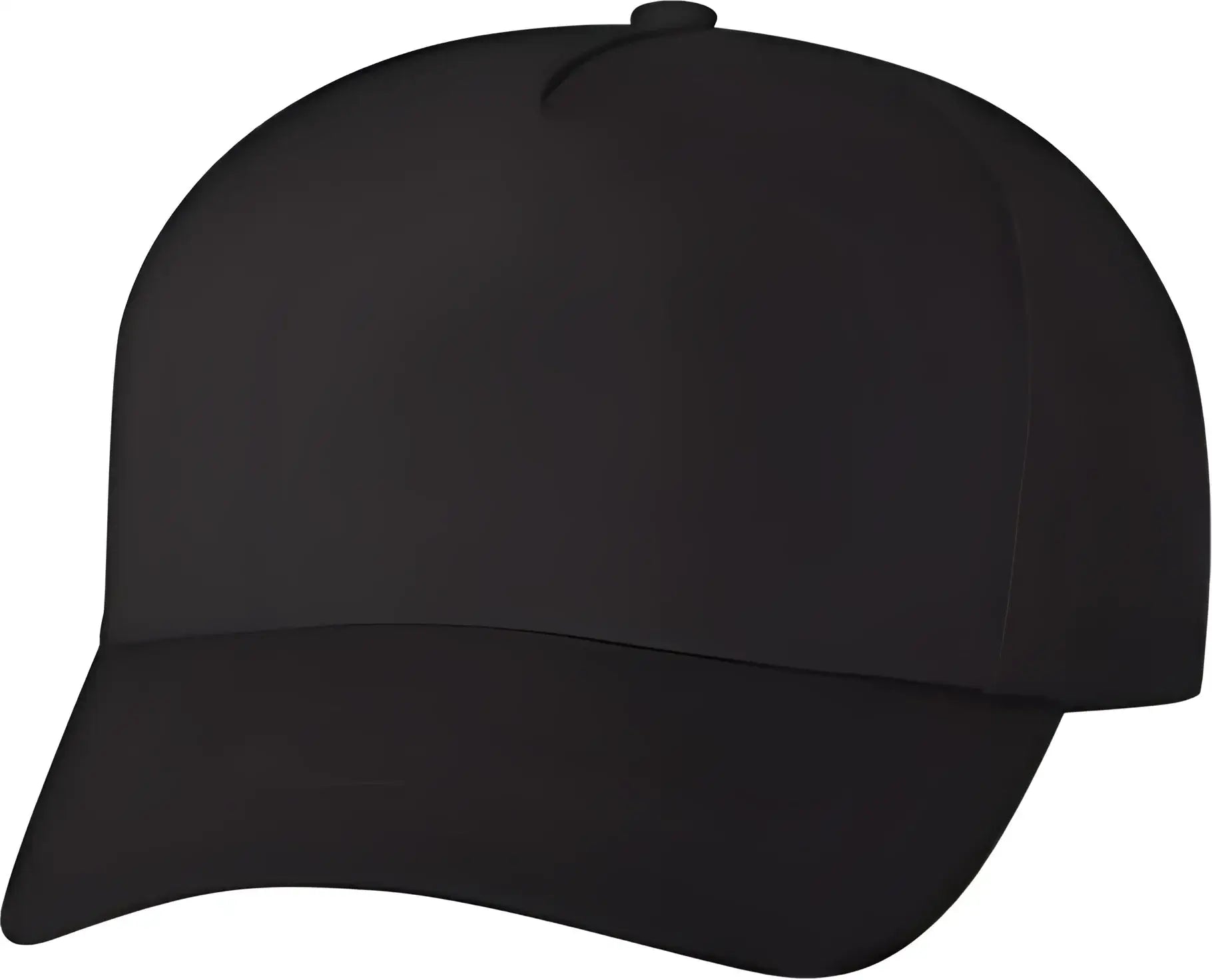 Valucap 8869 Five Panel Twill Cap Black Black / 6 5/8’’ 7 3/8’’