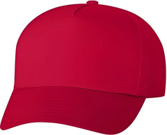 Valucap 8869 Five Panel Twill Cap Red Red / 6 5/8’’ 7 3/8’’