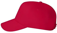 Valucap 8869 Five Panel Twill Cap Red Red / 6 5/8’’ 7 3/8’’