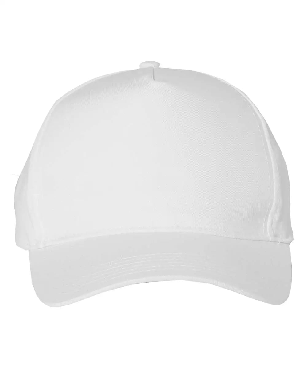 Valucap 8869 Five-Panel Twill Cap - White Black - White Black / One Size Fits Most