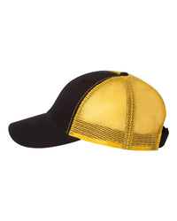 Valucap AH80 Bio-Washed Trucker Cap - Black Gold - Black Gold / One Size Fits Most
