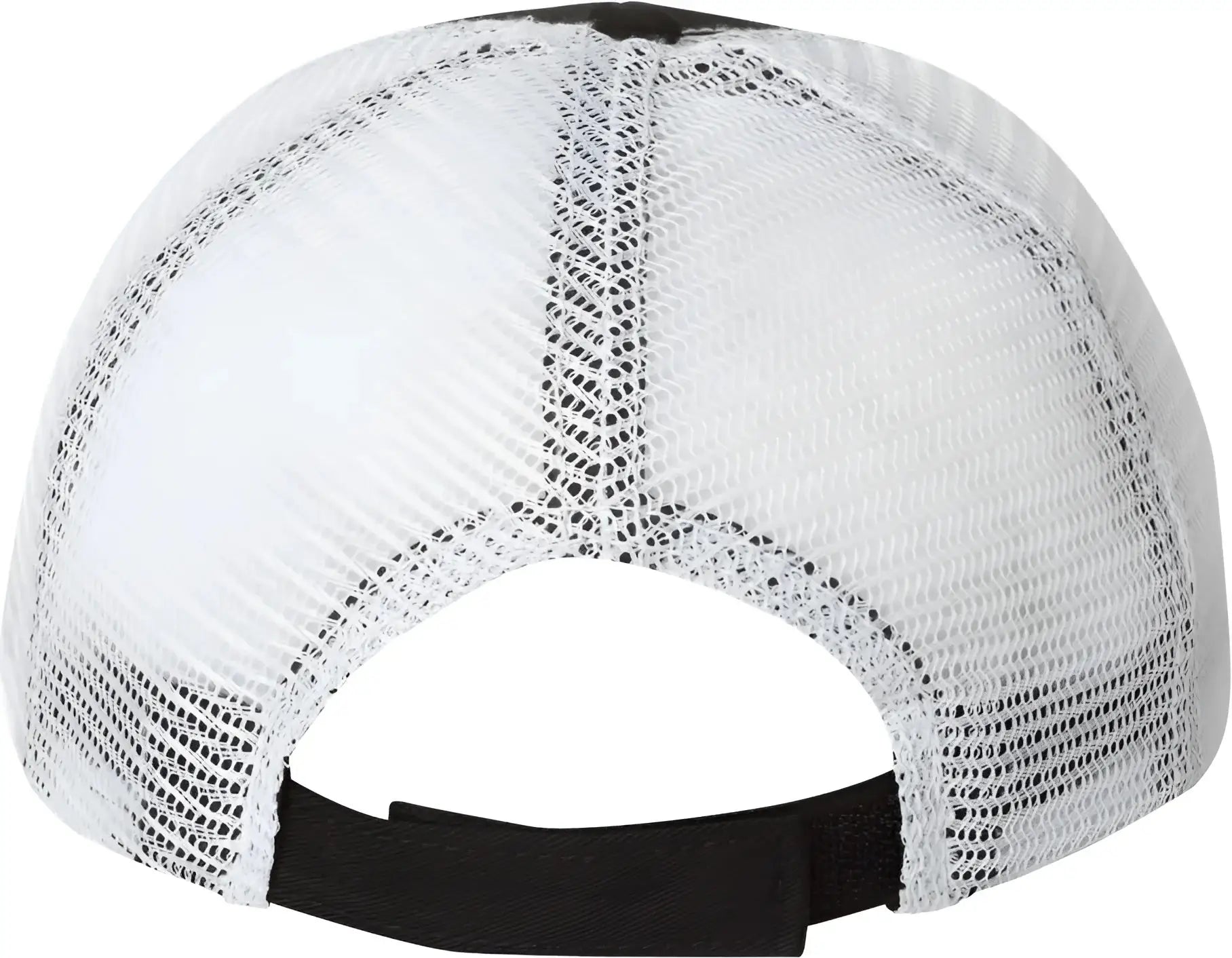 Valucap AH80 Bio-Washed Trucker Cap - Black White - Black White / One Size Fits Most