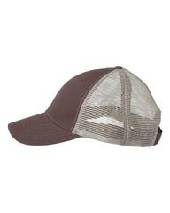 Valucap AH80 Bio-Washed Trucker Cap - Brown Khaki - Brown Khaki / One Size Fits Most