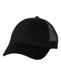 Valucap S102 Sandwich Trucker Cap - Black Black - Black Black / One Size Fits Most