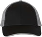 Valucap S102 Sandwich Trucker Cap - Black Grey - Black Gray / 6 5/8’’ - 7 3/8’’