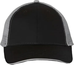 Valucap S102 Sandwich Trucker Cap - Black Grey - Black Gray / 6 5/8’’ - 7 3/8’’