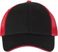 Valucap S102 Sandwich Trucker Cap - Black Red - Black Red / 6 5/8’’ - 7 3/8’’