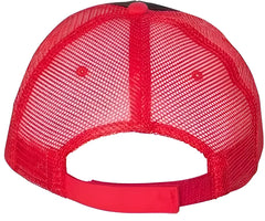 Valucap S102 Sandwich Trucker Cap - Black Red - Black Red / 6 5/8’’ - 7 3/8’’