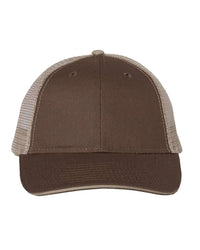 Valucap S102 Sandwich Trucker Cap - Brown Khaki - Brown Khaki / One Size Fits Most