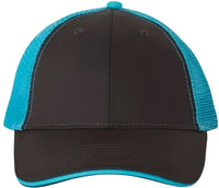 Valucap S102 Sandwich Trucker Cap Charcoal Neon Blue Dark Gray Blue / 6 5/8’’ 7 3/8’’