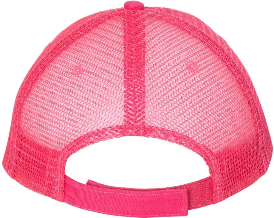 Valucap S102 Sandwich Trucker Cap - Charcoal Neon Pink - Charcoal Neon Pink / One Size Fits Most