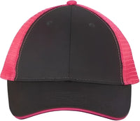 Valucap S102 Sandwich Trucker Cap - Charcoal Neon Pink - Dark Gray Pink / 6 5/8’’ - 7 3/8’’
