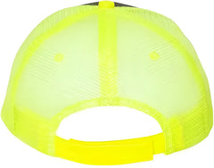 Valucap S102 Sandwich Trucker Cap - Charcoal Neon Yellow - Dark Gray Yellow / 6 5/8’’ - 7 3/8’’