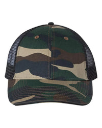 Valucap S102 Sandwich Trucker Cap - Green Camo Black - Green Camo Black / One Size Fits Most