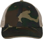 Valucap S102 Sandwich Trucker Cap - Green Camo Tan - Green Tan / 6 5/8’’ - 7 3/8’’