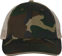 Valucap S102 Sandwich Trucker Cap Green Camo Tan Green Tan / 6 5/8’’ 7 3/8’’